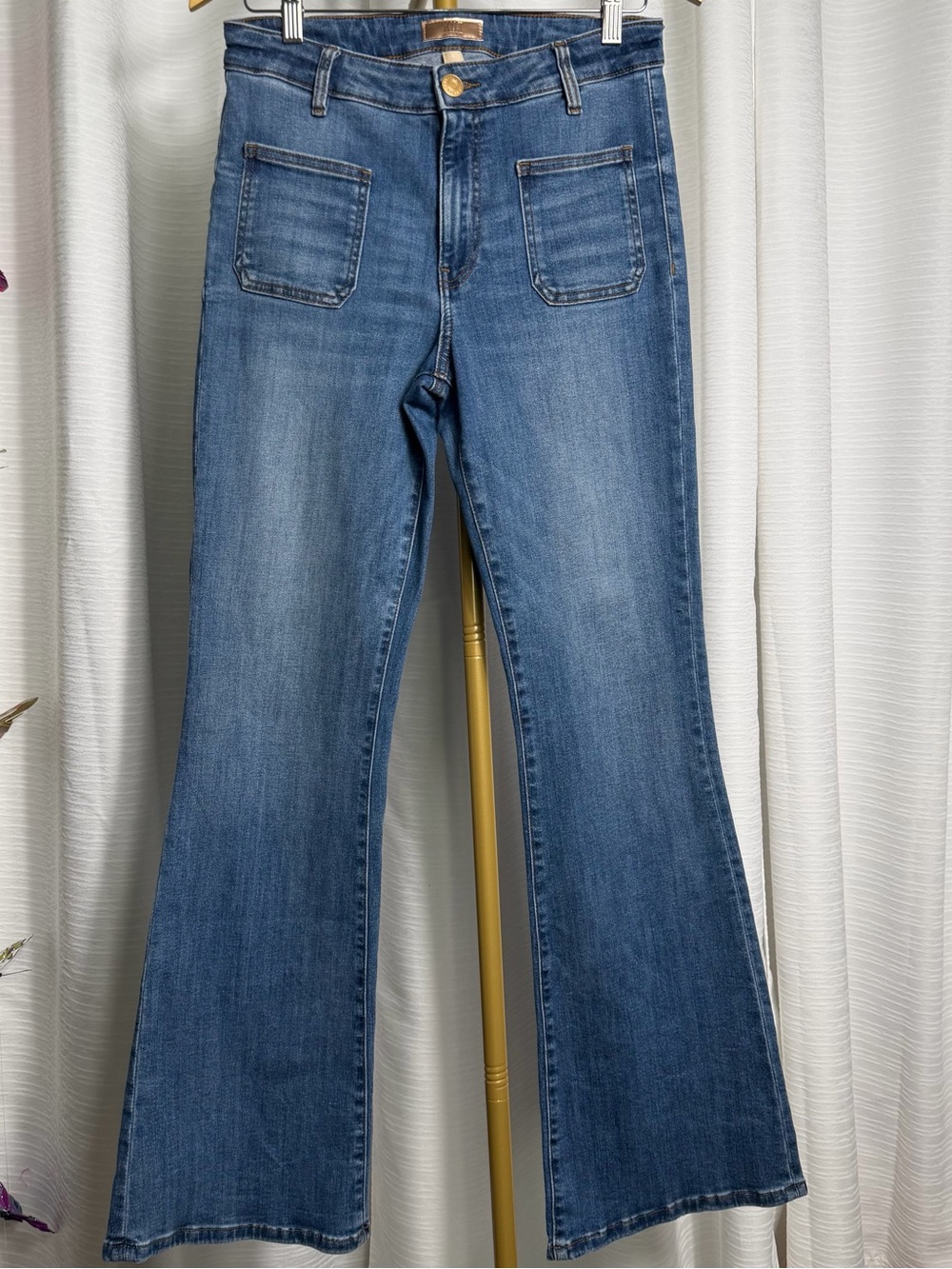 Women’s Blue Flare Jeans - Classic Mid Wash